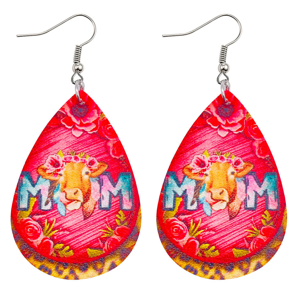 Wholesale Mother's Day Leather Earrings
